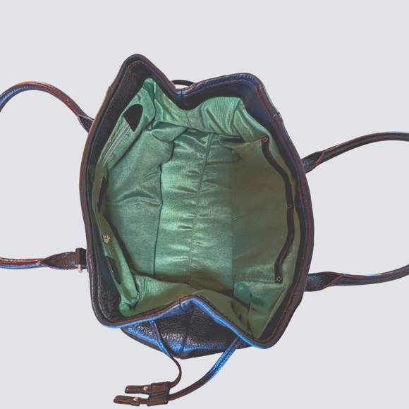 VGUC Kate Spade Black Pebbled Leather Westbury Satchel w/Side Drawstring - Picture 9 of 10